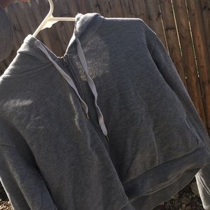 Grey cropped hoodie
